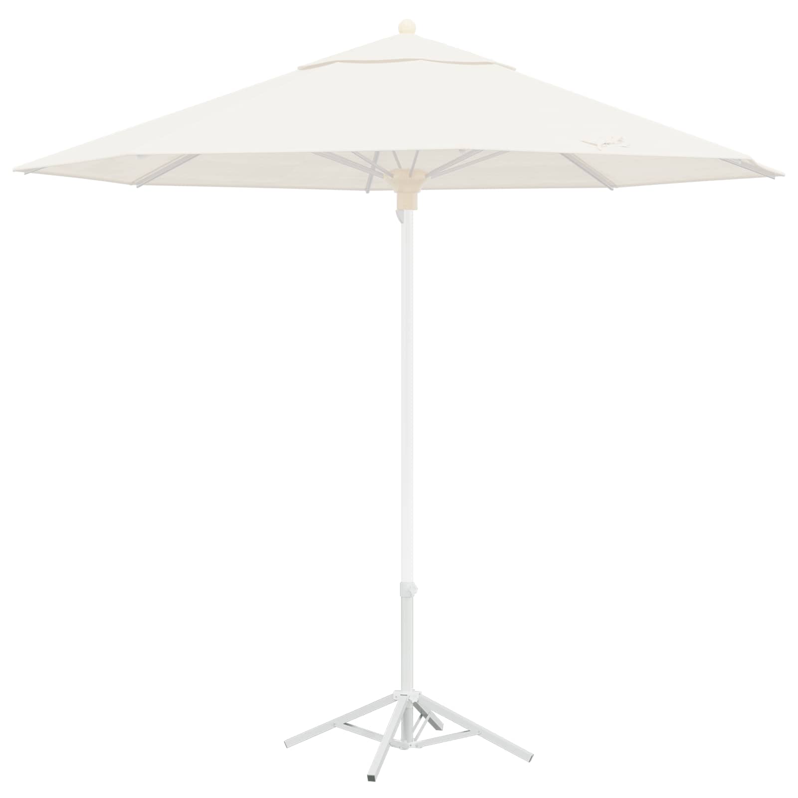 Sonnenschirmständer Weiß Stahl für 25-32 mm Mast
