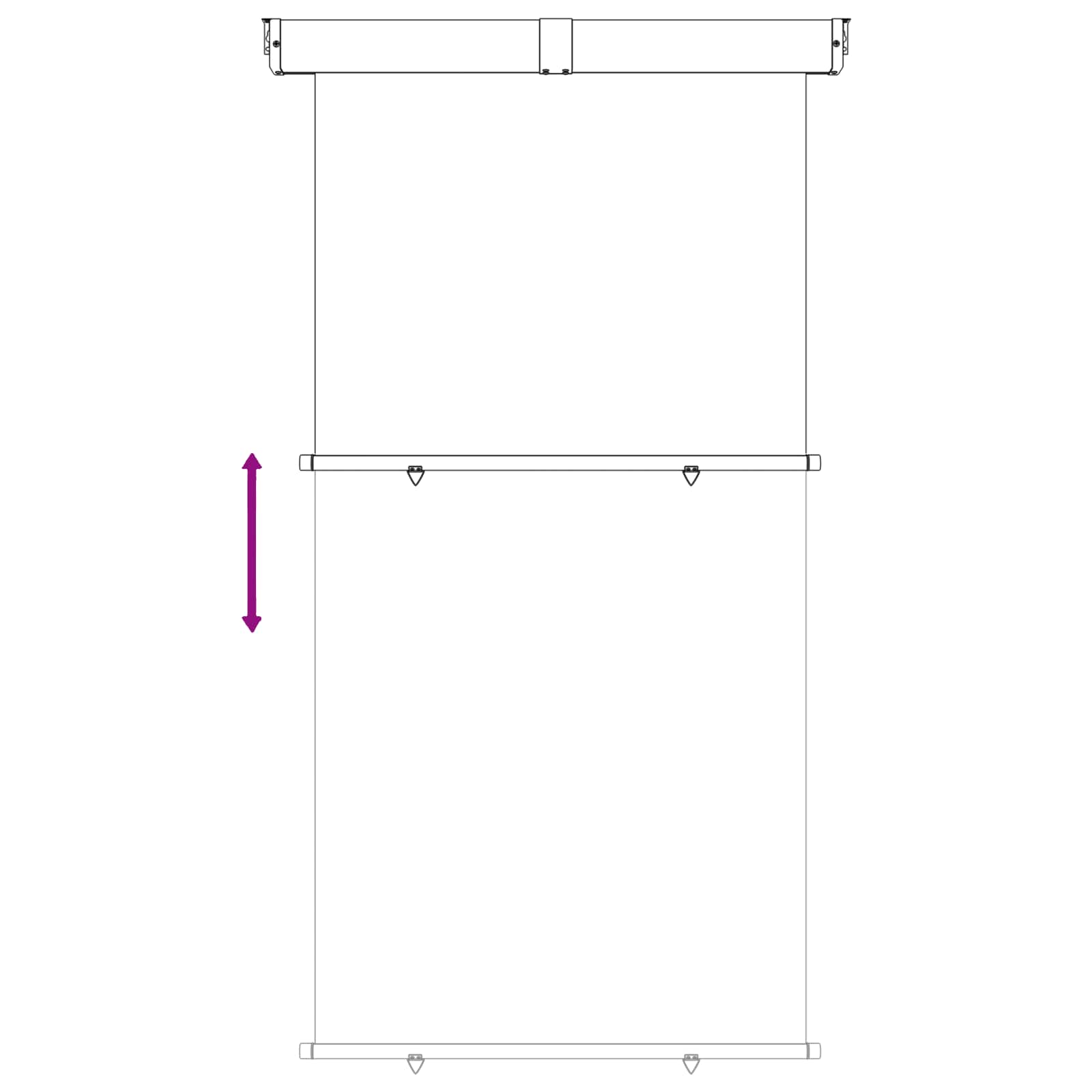 Balkon Seitenmarkise 100% Polyester Eisen Stahl