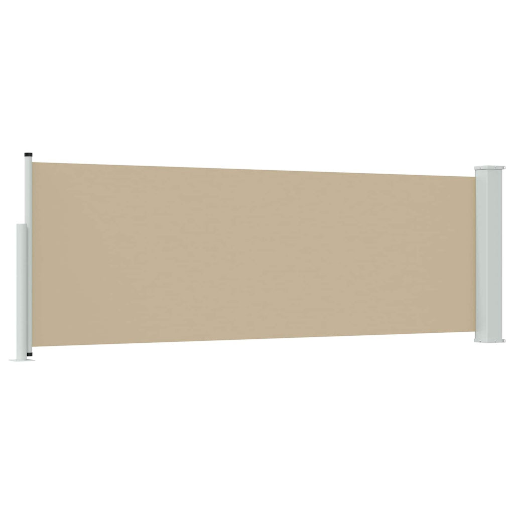 Ausziehbares Seitenmarkise Beige 300 x 100 cm Polyester