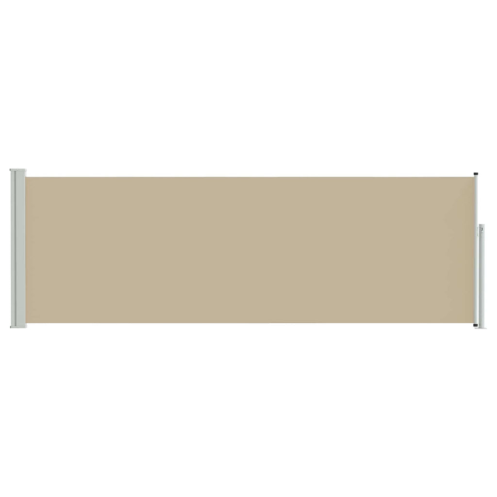 Ausziehbares Seitenmarkise Beige 300 x 100 cm Polyester