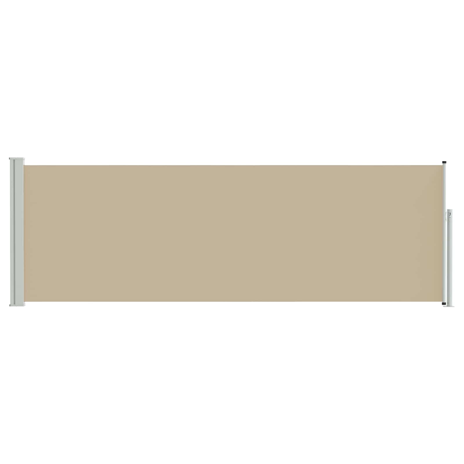 Ausziehbares Seitenmarkise Beige 300 x 100 cm Polyester
