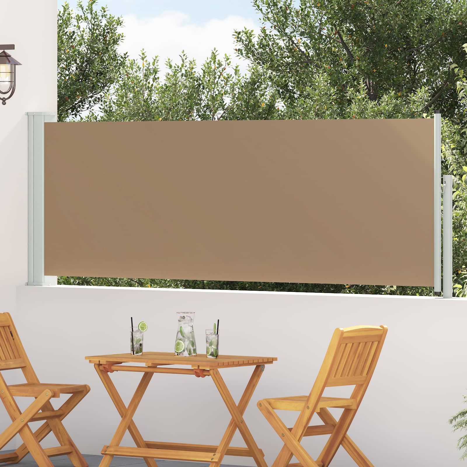 Ausziehbares Seitenmarkise Taupe 300 x 100 cm Polyester