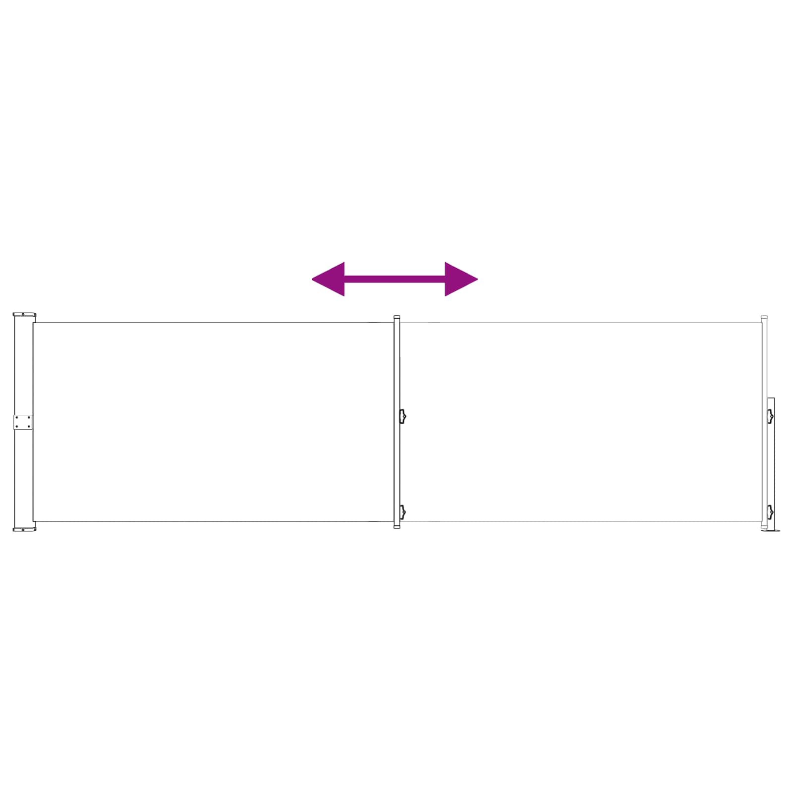 Ausziehbares Seitenmarkise Taupe 300 x 120 cm Polyester