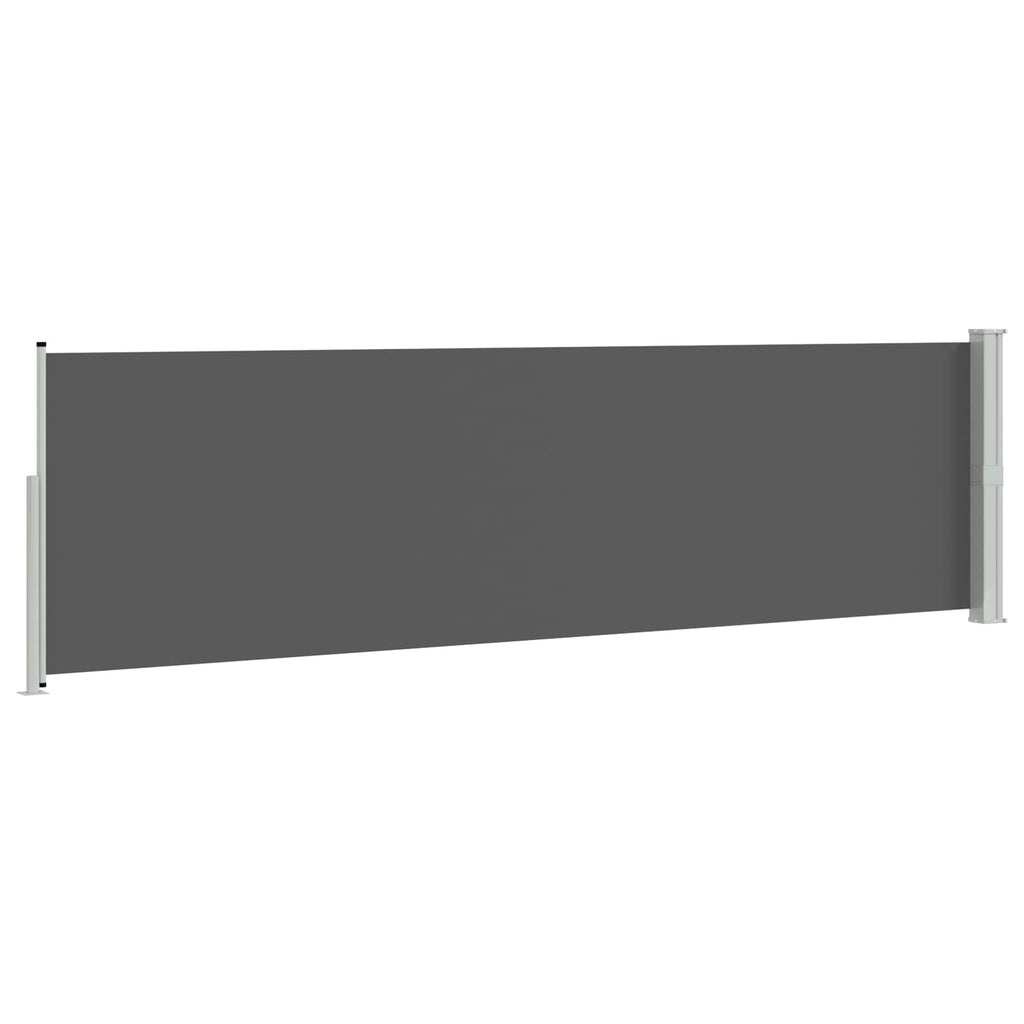 Ausziehbares Seitenmarkise Anthrazit 300 x 120 cm Polyester