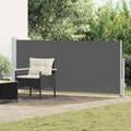 Ausziehbares Seitenmarkise Anthrazit 300 x 160 cm Polyester