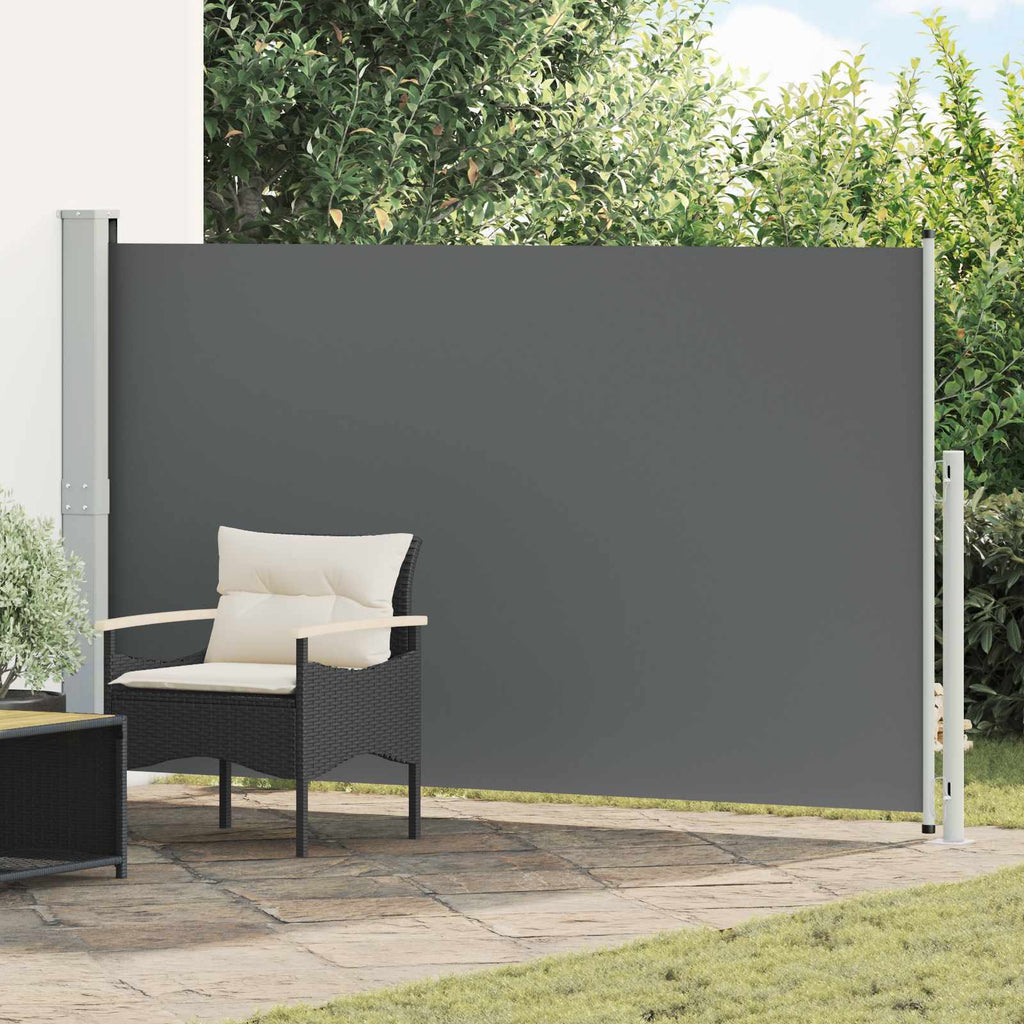 Ausziehbares Seitenmarkise Anthrazit 300 x 180 cm Polyester
