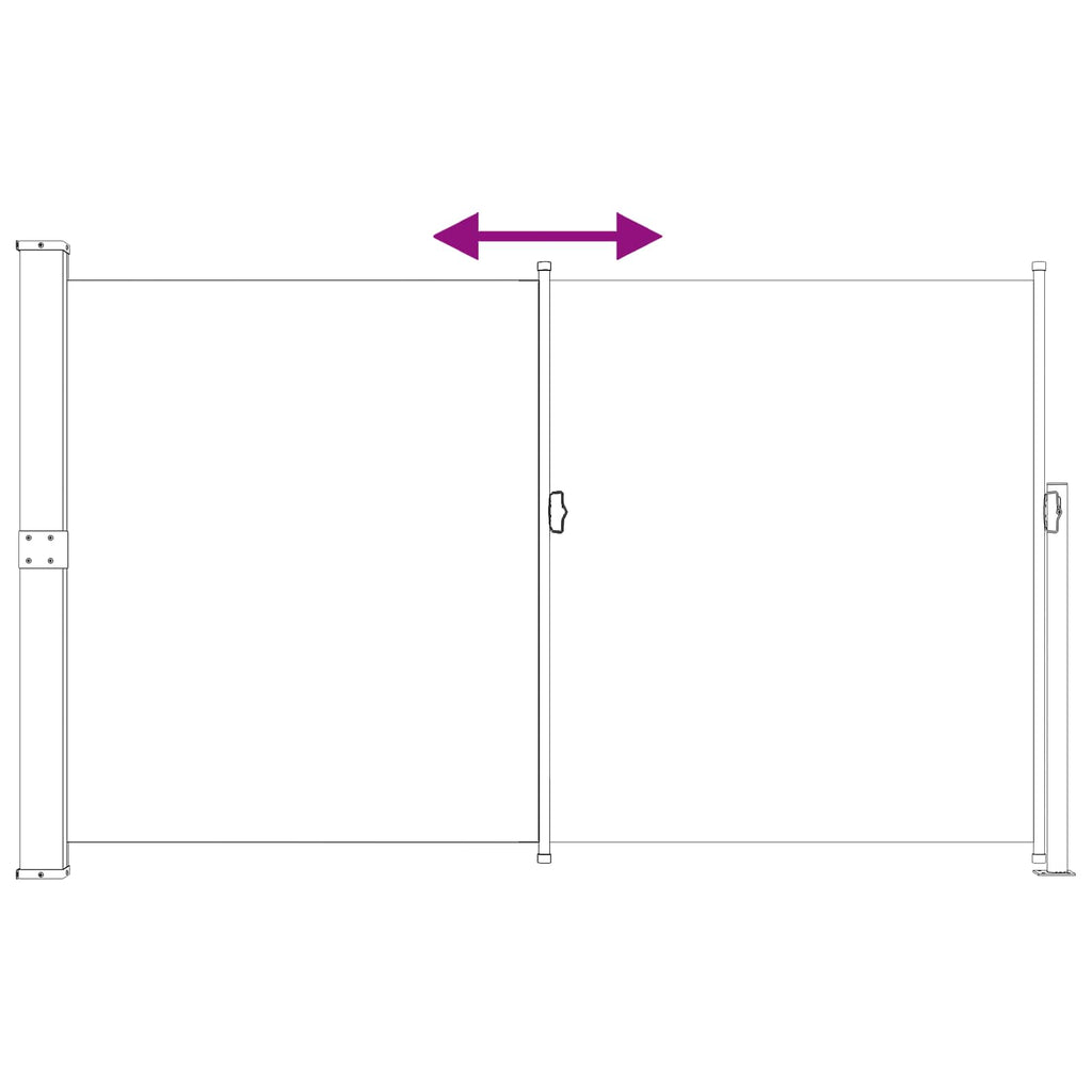 Ausziehbares Seitenmarkise Anthrazit 300 x 180 cm Polyester