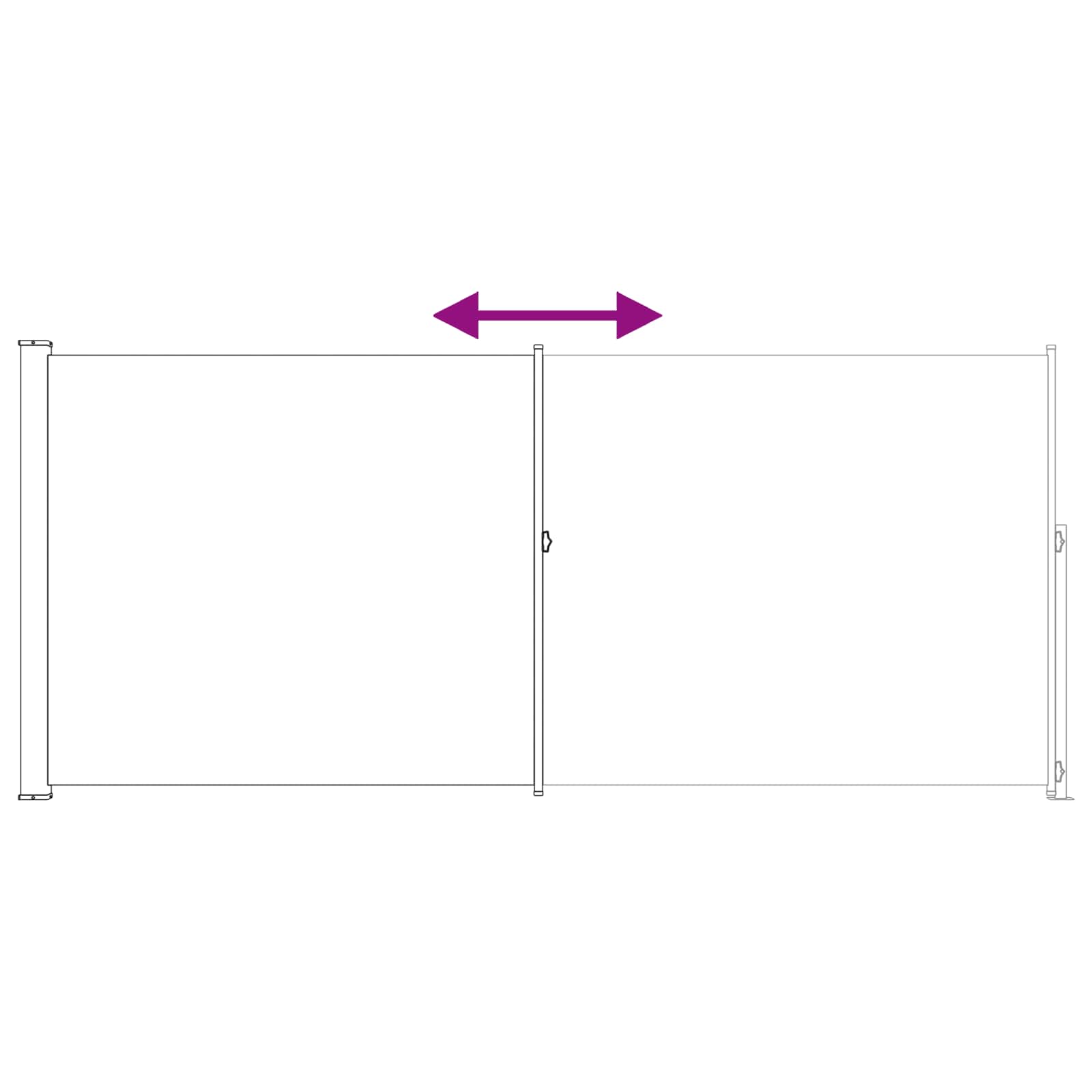 Ausziehbares Seitenmarkise Taupe 300 x 220 cm Polyester