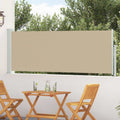 Ausziehbares Seitenmarkise Beige 500 x 100 cm Polyester