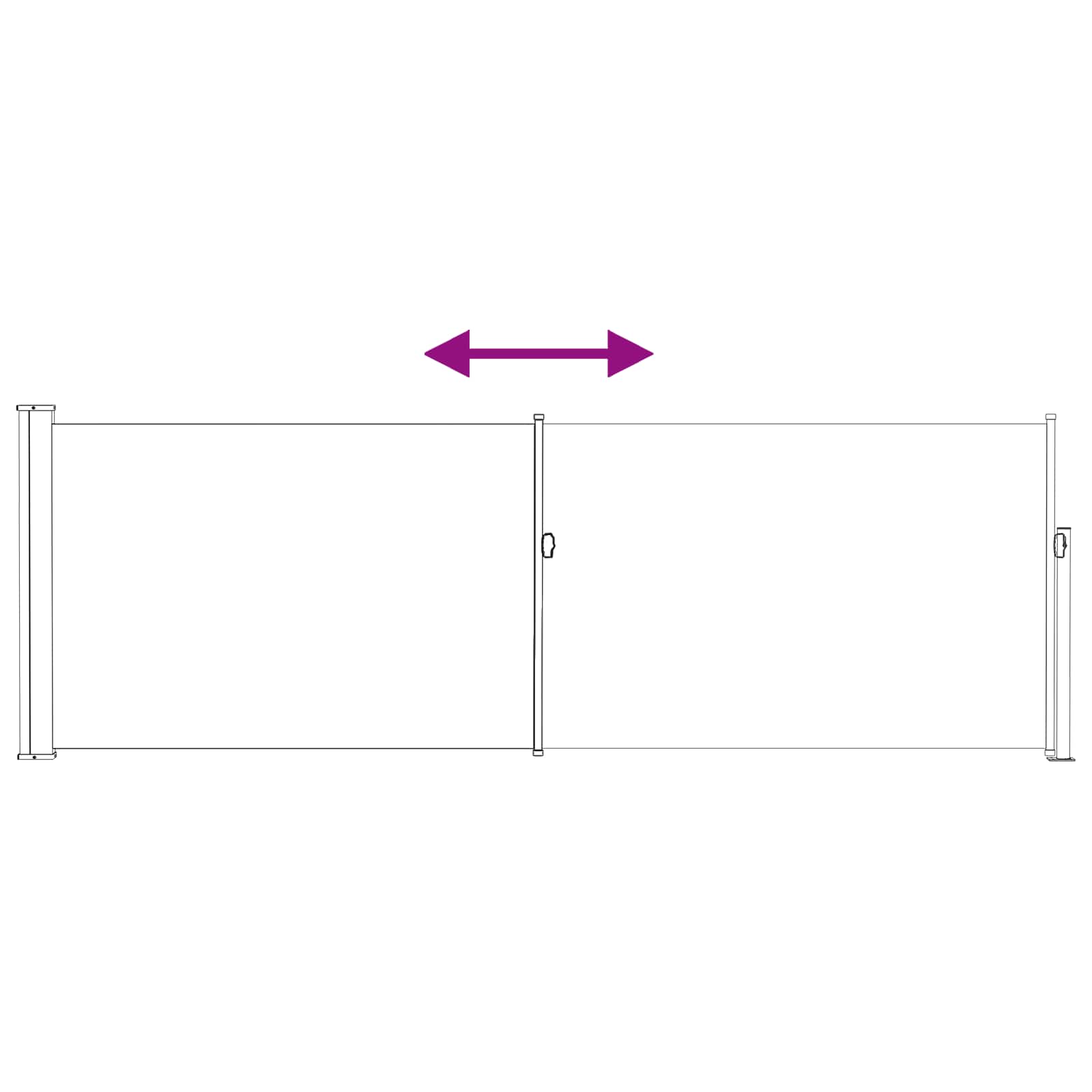 Ausziehbares Seitenmarkise Beige 500 x 100 cm Polyester