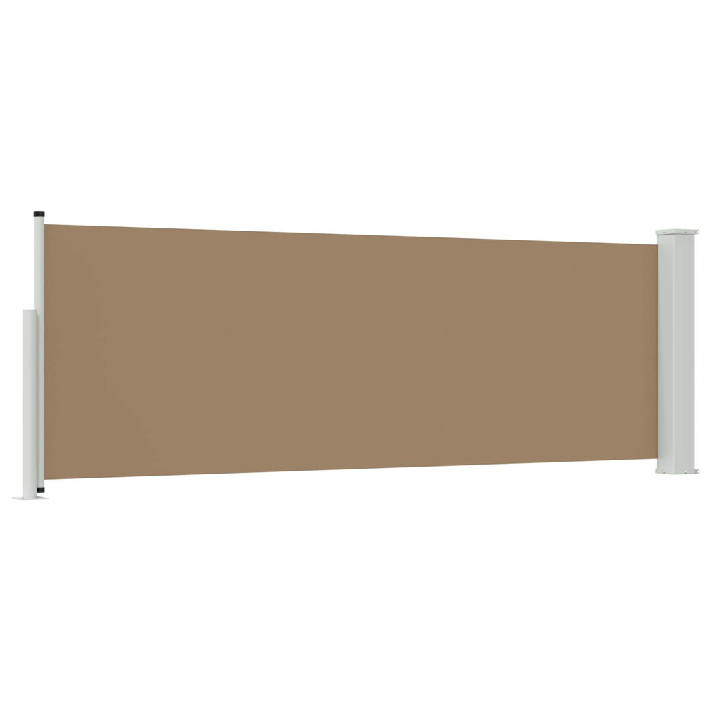 Ausziehbares Seitenmarkise Taupe 500 x 100 cm Polyester