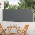Ausziehbares Seitenmarkise Anthrazit 500 x 100 cm Polyester