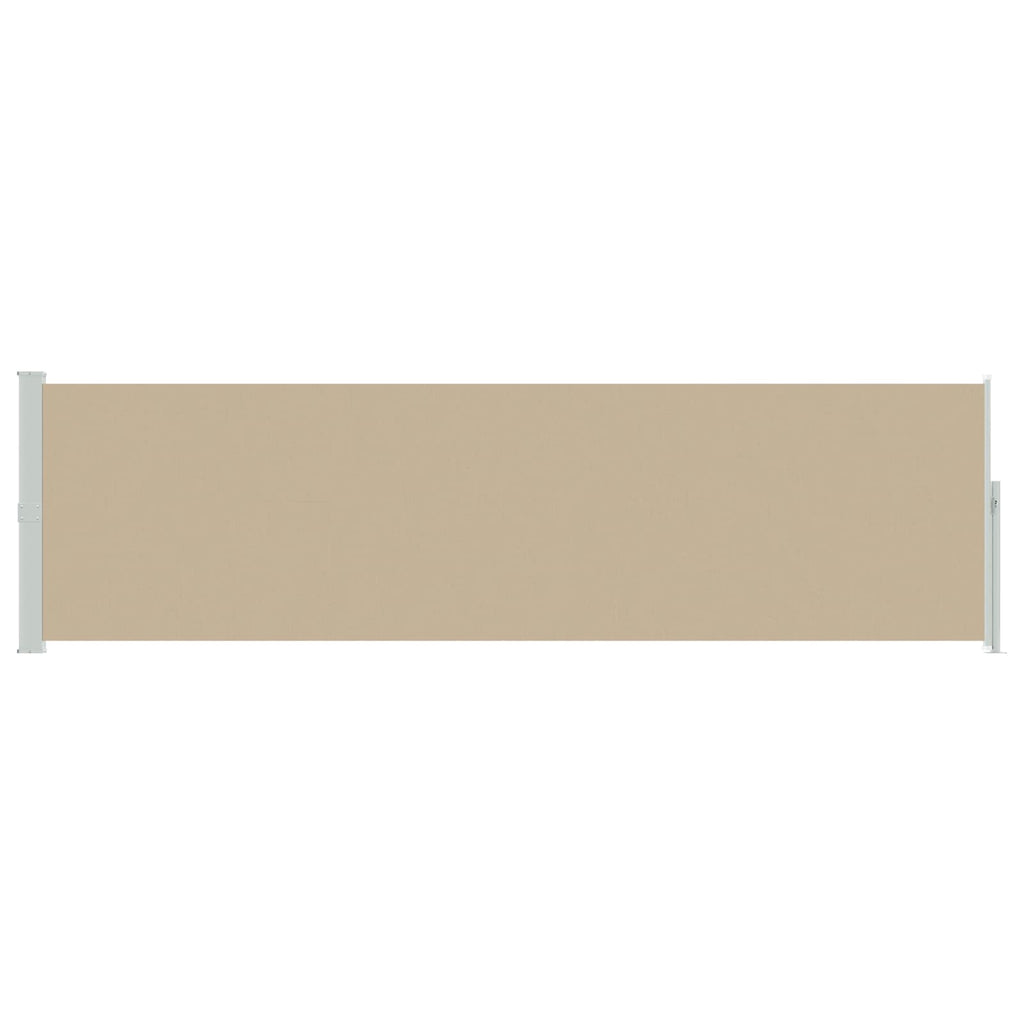 Ausziehbares Seitenmarkise Beige 500 x 117 cm Polyester