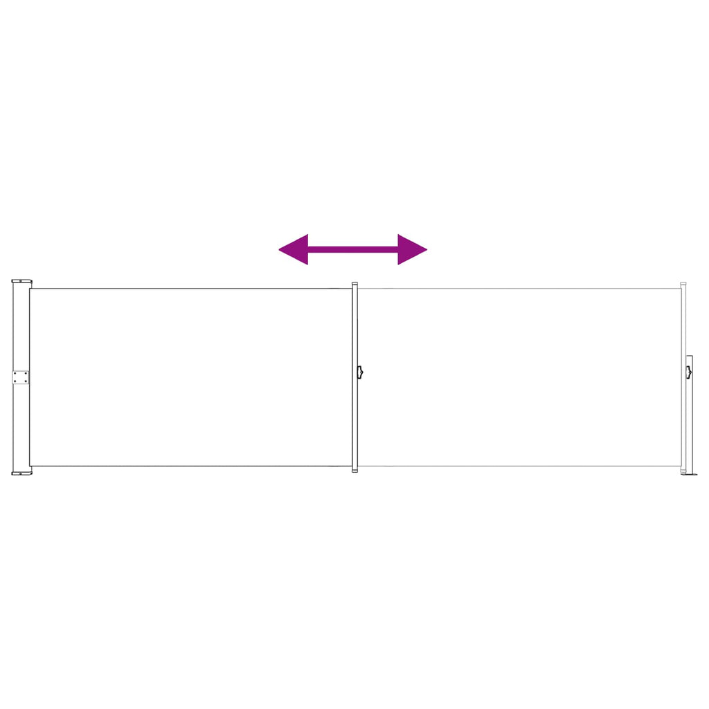 Ausziehbares Seitenmarkise Beige 500 x 117 cm Polyester