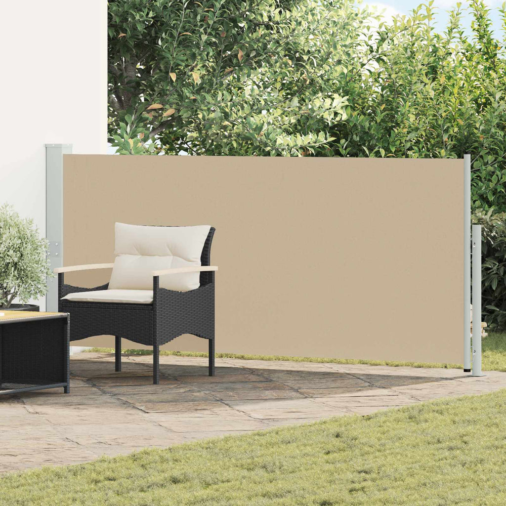 Ausziehbares Seitenmarkise Beige 500 x 140 cm Polyester