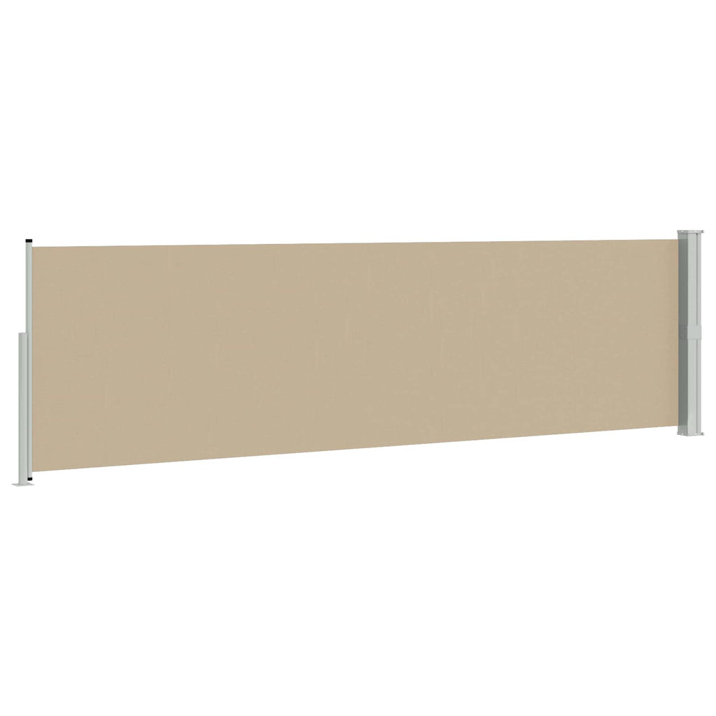Ausziehbares Seitenmarkise Beige 500 x 140 cm Polyester