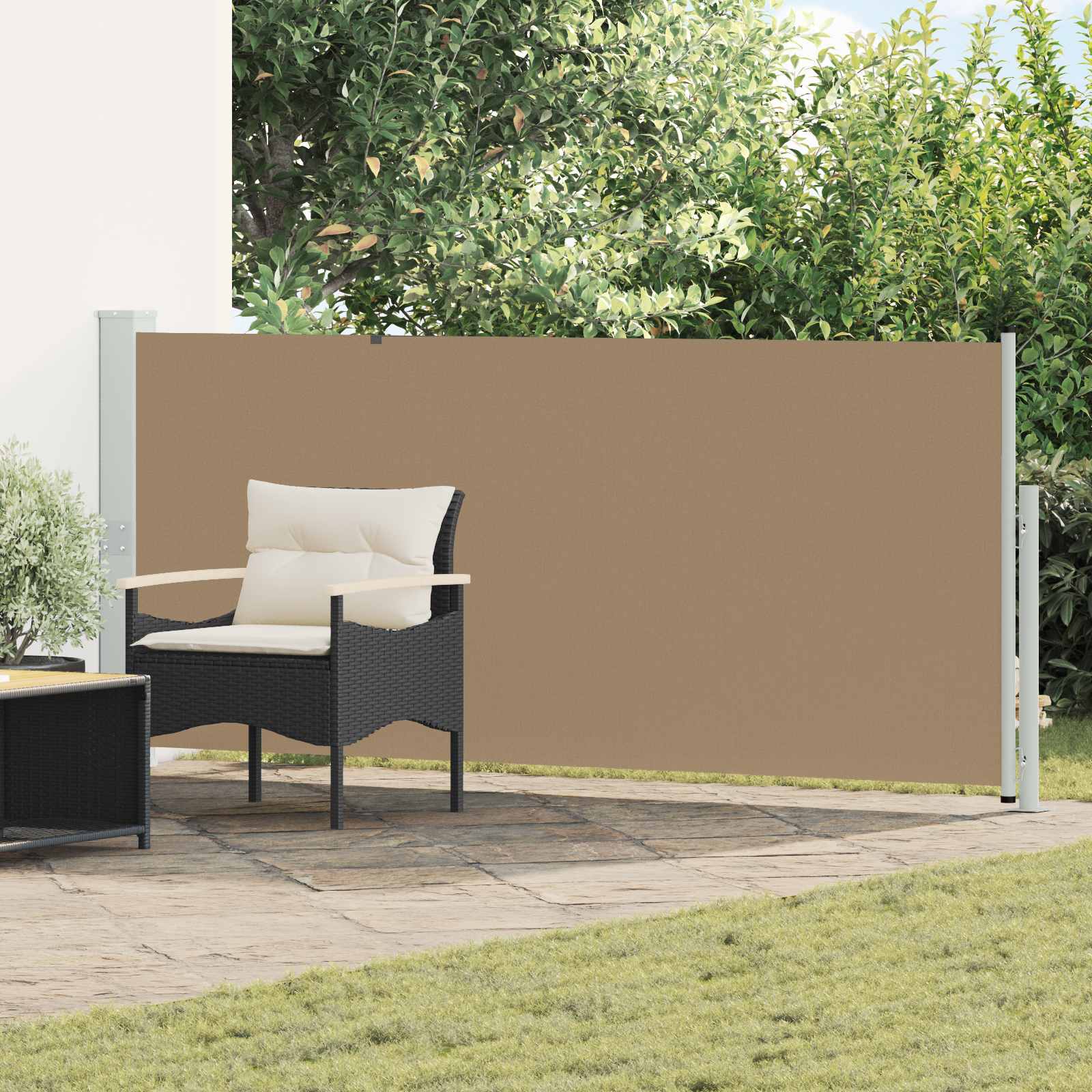 Ausziehbares Seitenmarkise Taupe 500 x 160 cm Polyester
