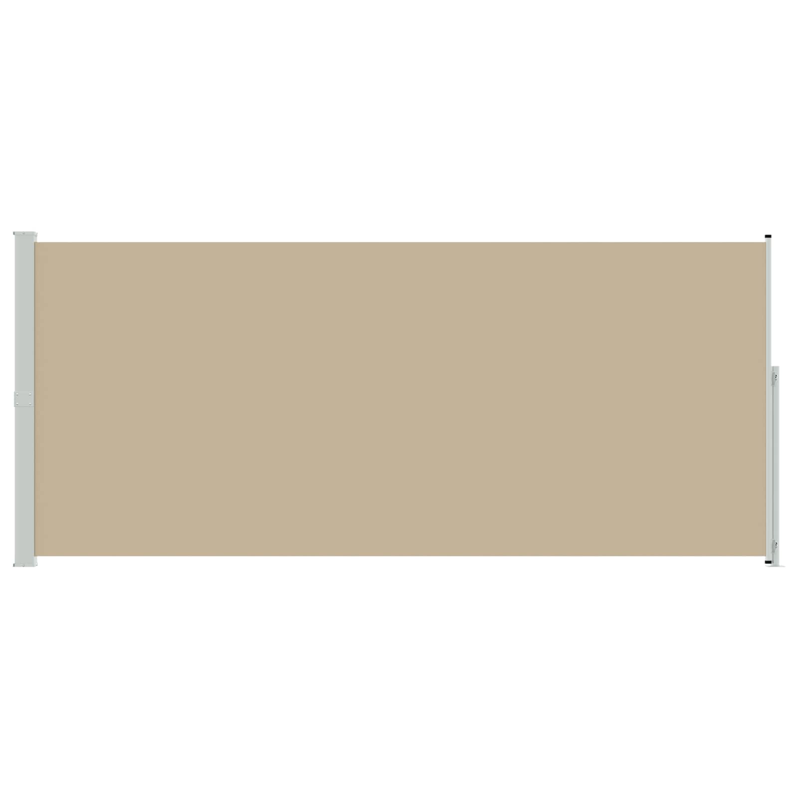 Ausziehbares Seitenmarkise Beige 600 x 200 cm Polyester
