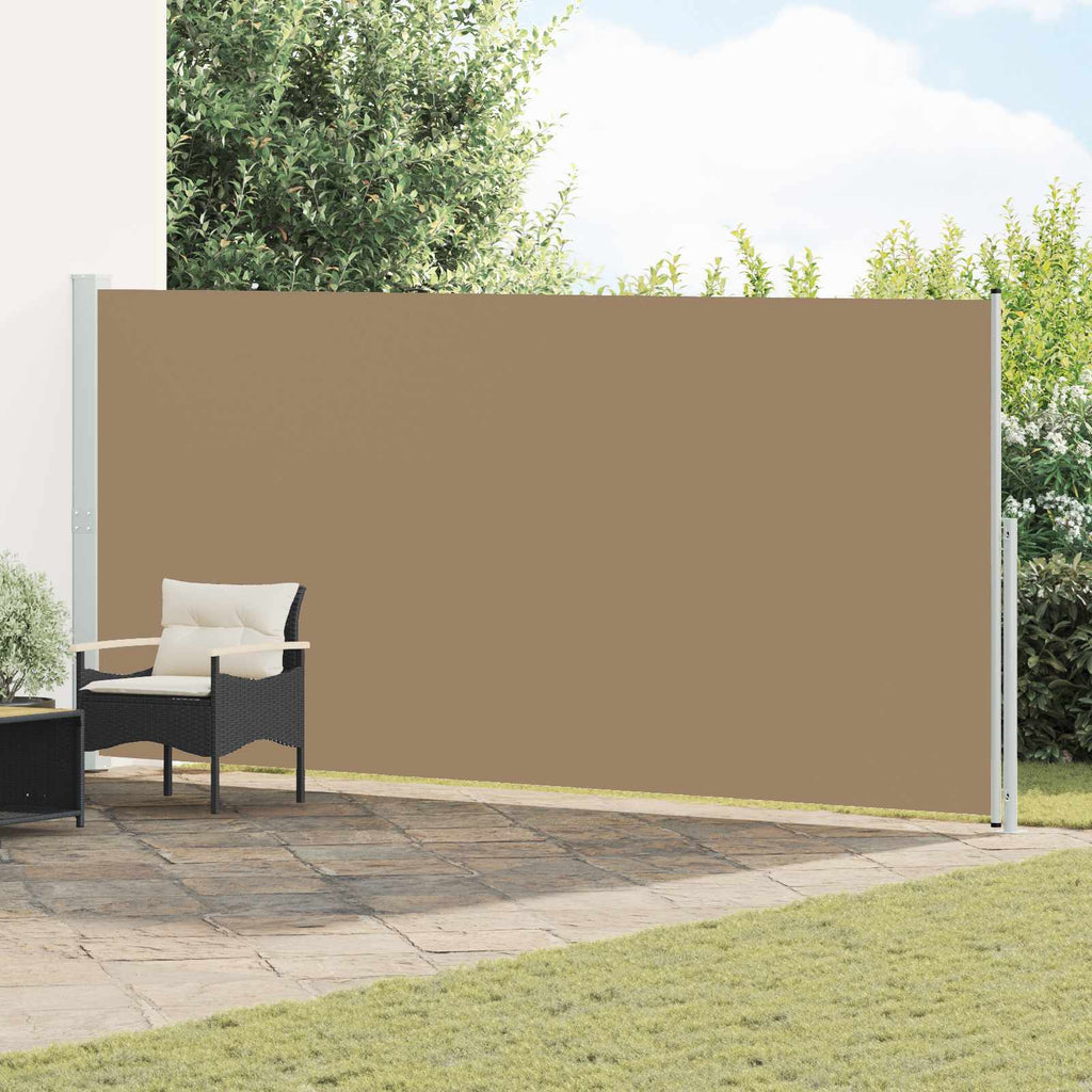 Ausziehbares Seitenmarkise Taupe 600 x 220 cm Polyester