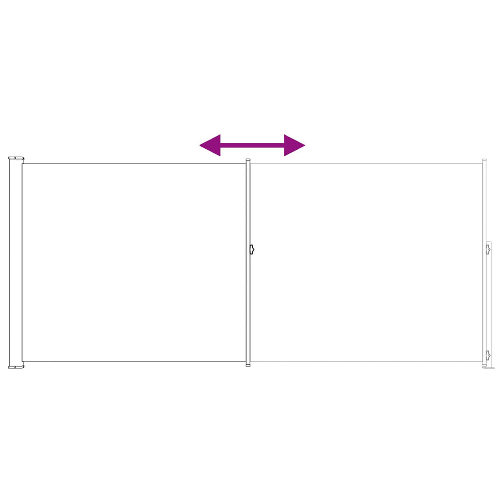Ausziehbares Seitenmarkise Anthrazit 600 x 220 cm Polyester