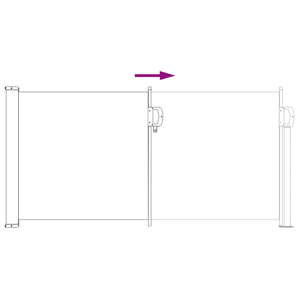 Ausziehbares Seitenmarkise Sand 300 x 100 cm Polyester