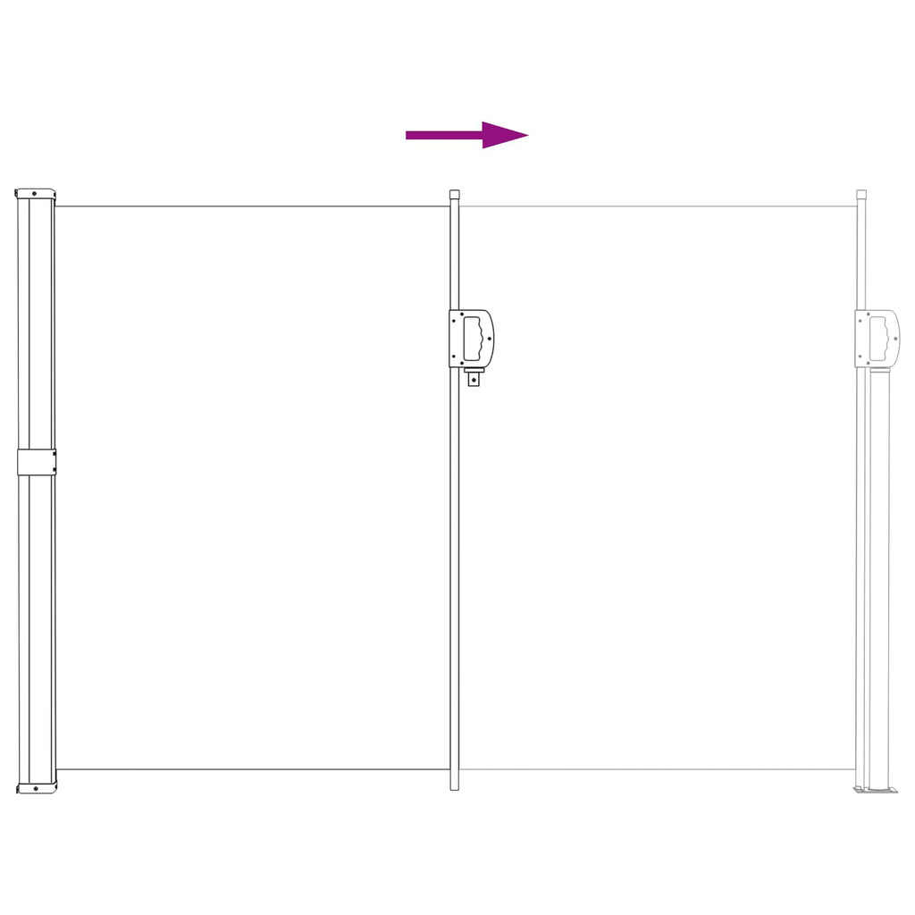 Ausziehbares Seitenmarkise Sand 300 x 160 cm Polyester