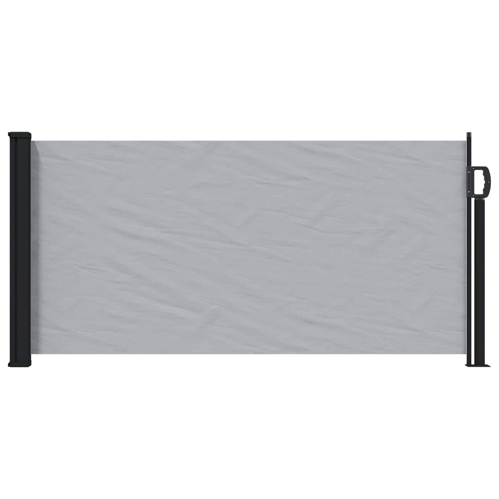 Ausziehbares Seitenmarkise Grau 500 x 100 cm Polyester