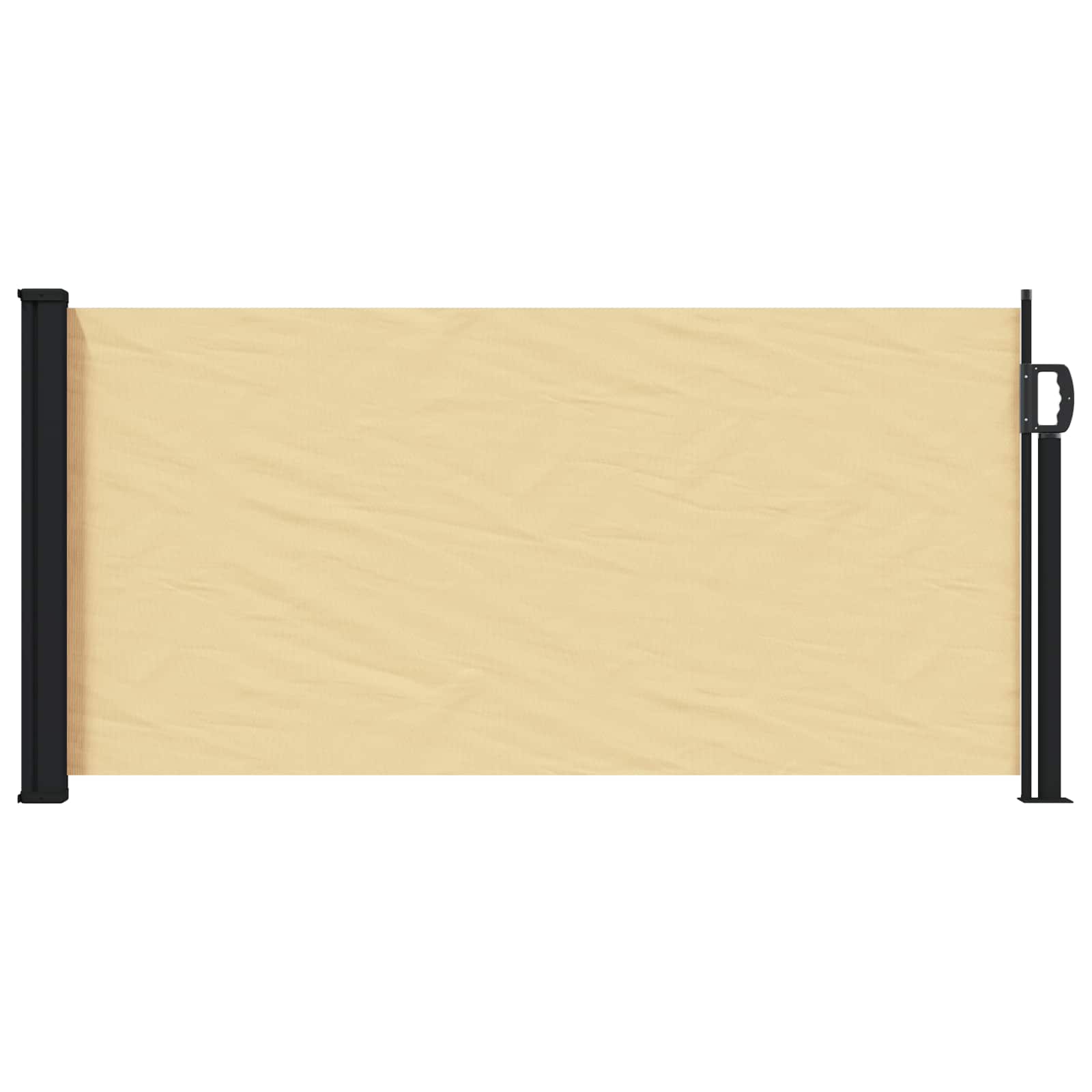 Ausziehbares Seitenmarkise Sand 500 x 100 cm Polyester