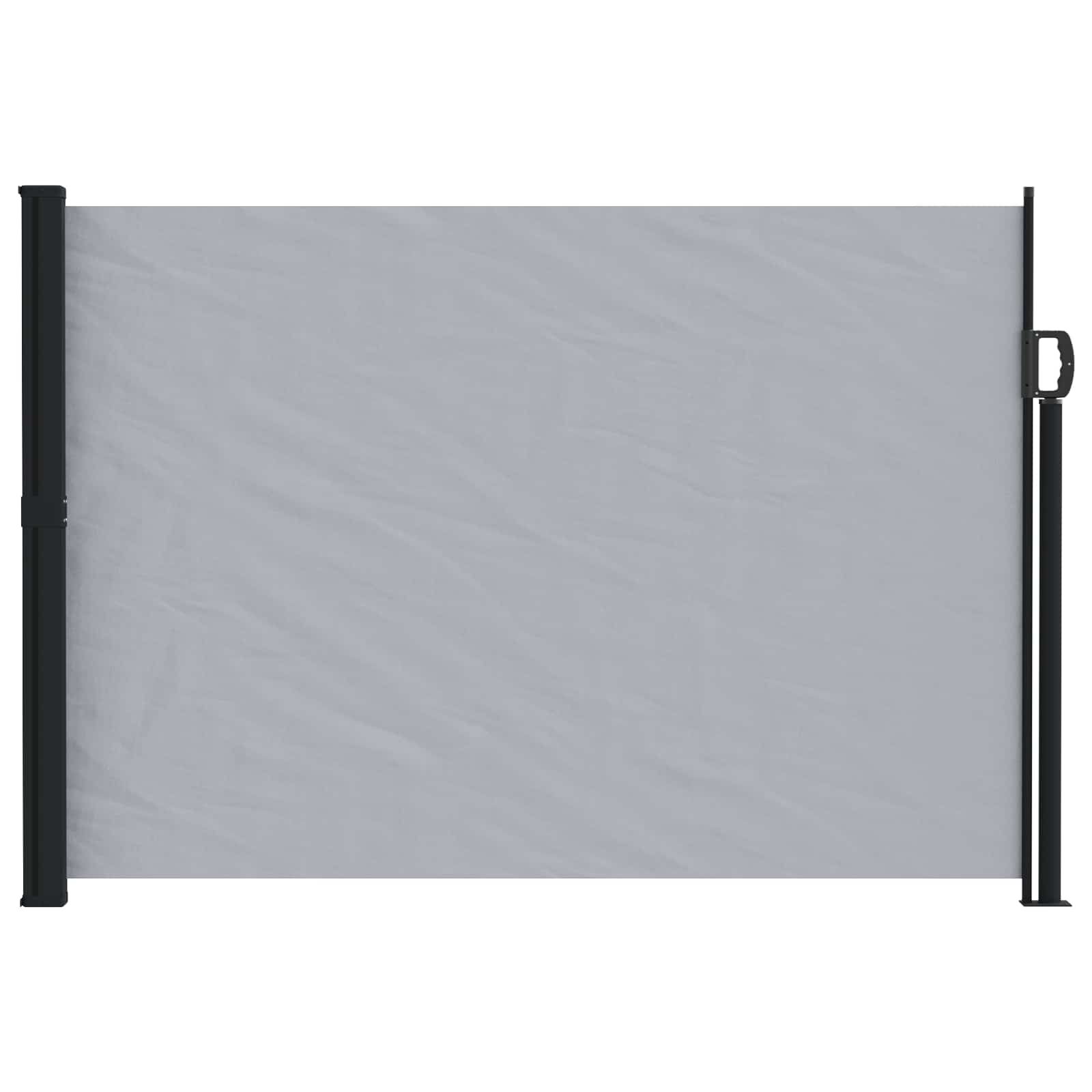 Ausziehbares Seitenmarkise Grau 500 x 120 cm Polyester
