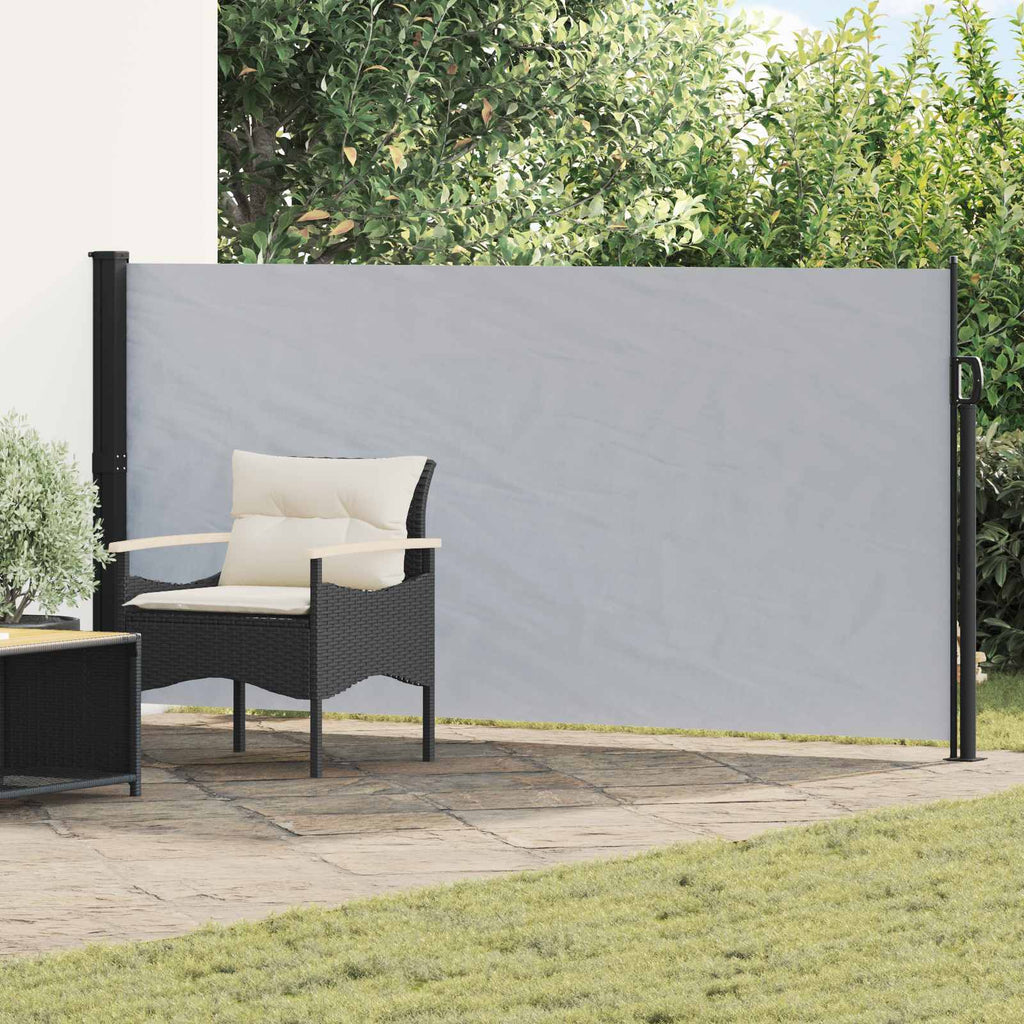 Ausziehbares Seitenmarkise Grau 500 x 160 cm Polyester