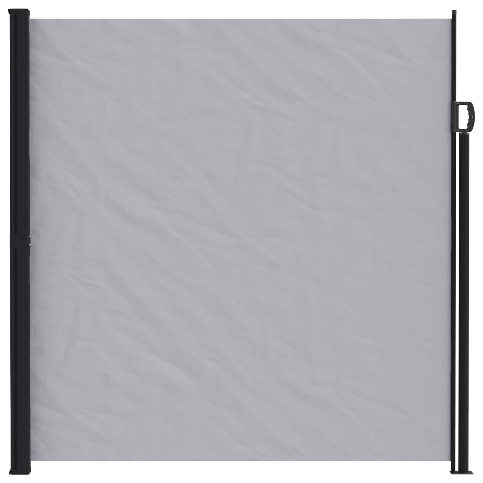 Ausziehbares Seitenmarkise Grau 500 x 200 cm Polyester