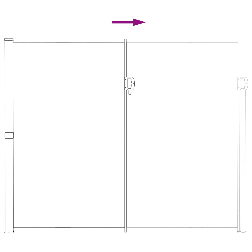 Ausziehbares Seitenmarkise Sand 500 x 200 cm Polyester