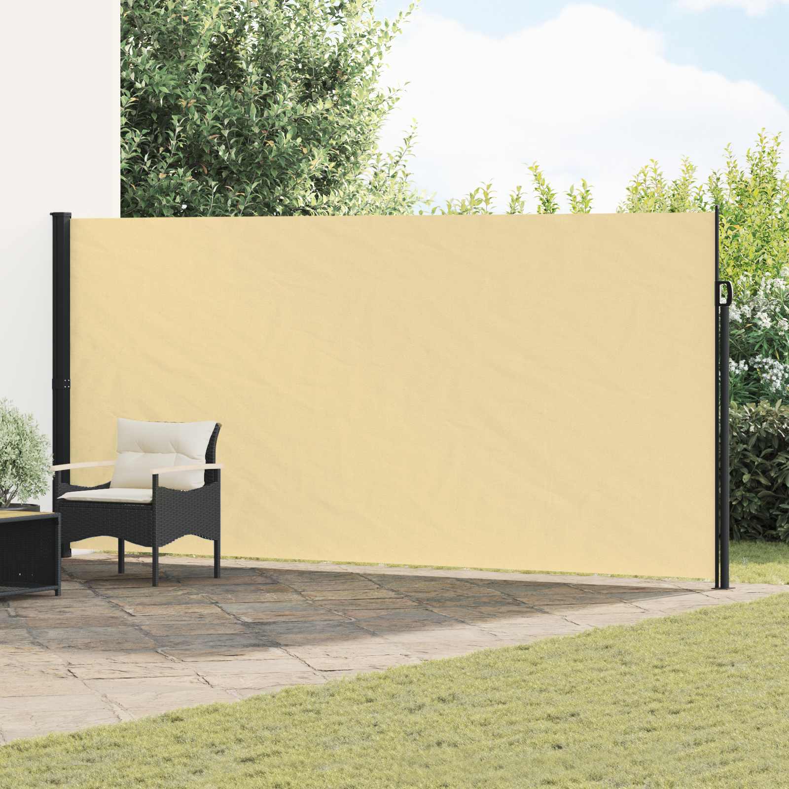 Ausziehbares Seitenmarkise Sand 600 x 180 cm Polyester