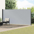 Ausziehbares Seitenmarkise Grau 600 x 220 cm Polyester