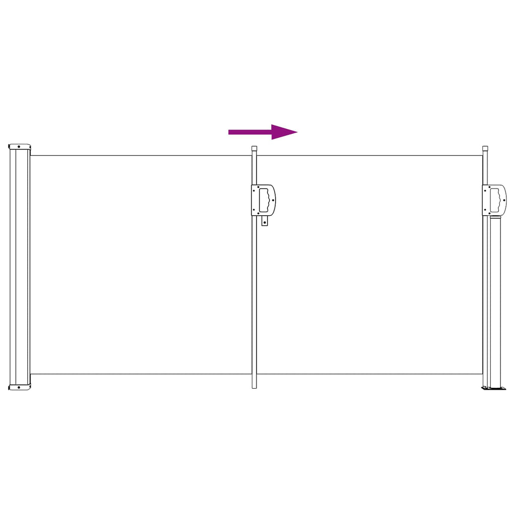Ausziehbares Seitenmarkise Anthrazit 300 x 100 cm Polyester