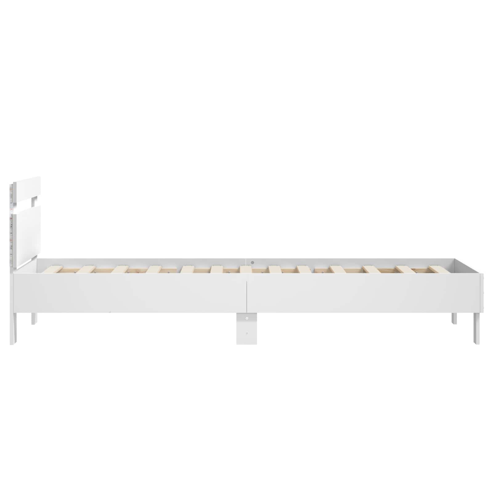 Bettgestell mit LED Weiß 80 x 200 cm Holzwerkstoff
