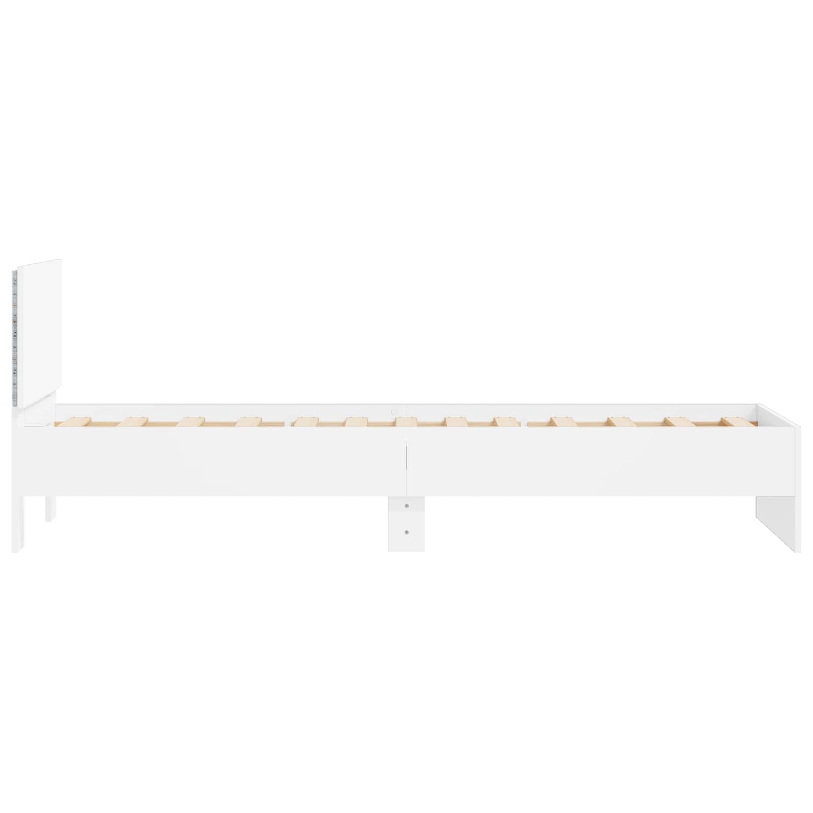 Bettgestell mit LED Weiß 80 x 200 cm Holzwerkstoff