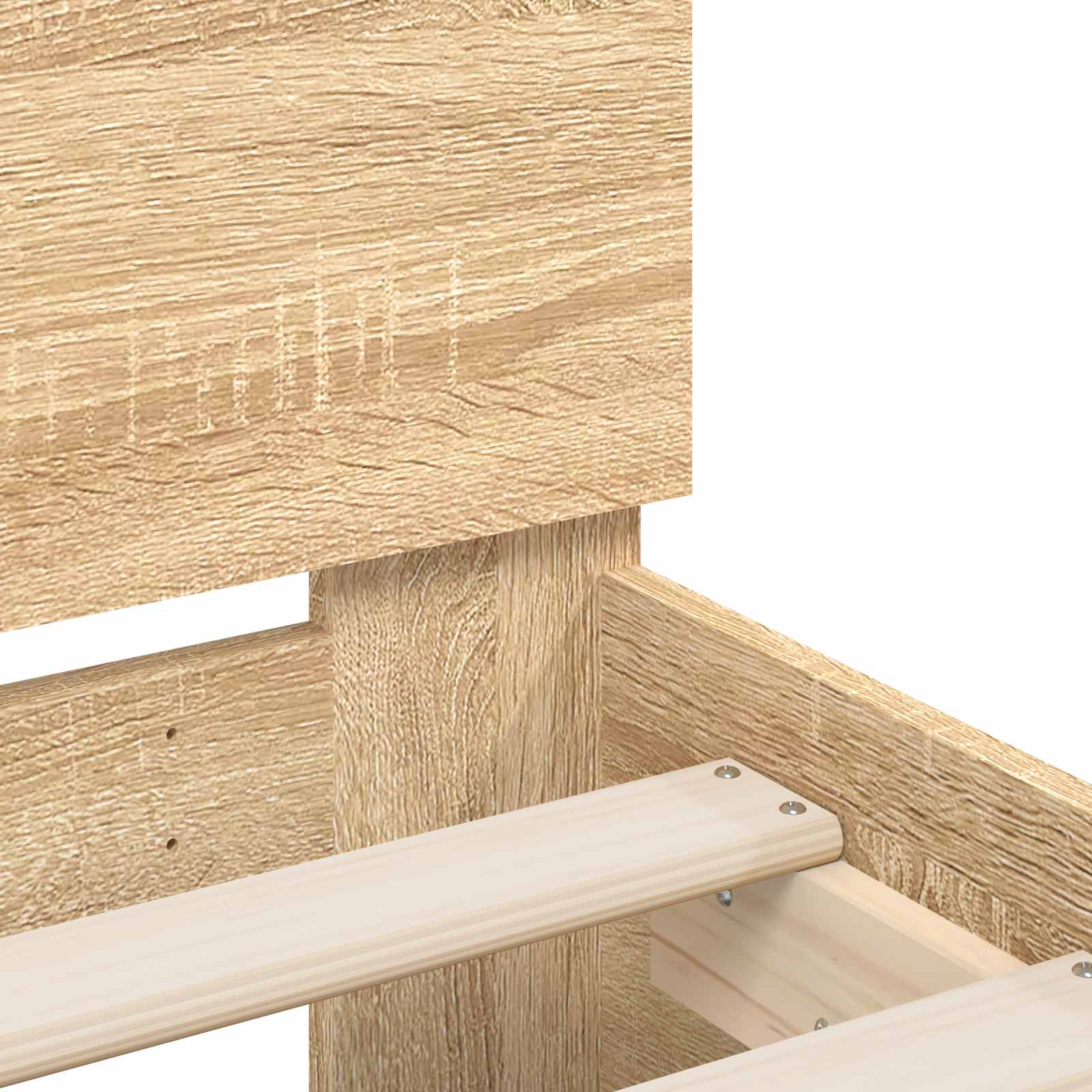 Bettgestell mit LED Sonoma-Eiche 80 x 200 cm Holzwerkstoff