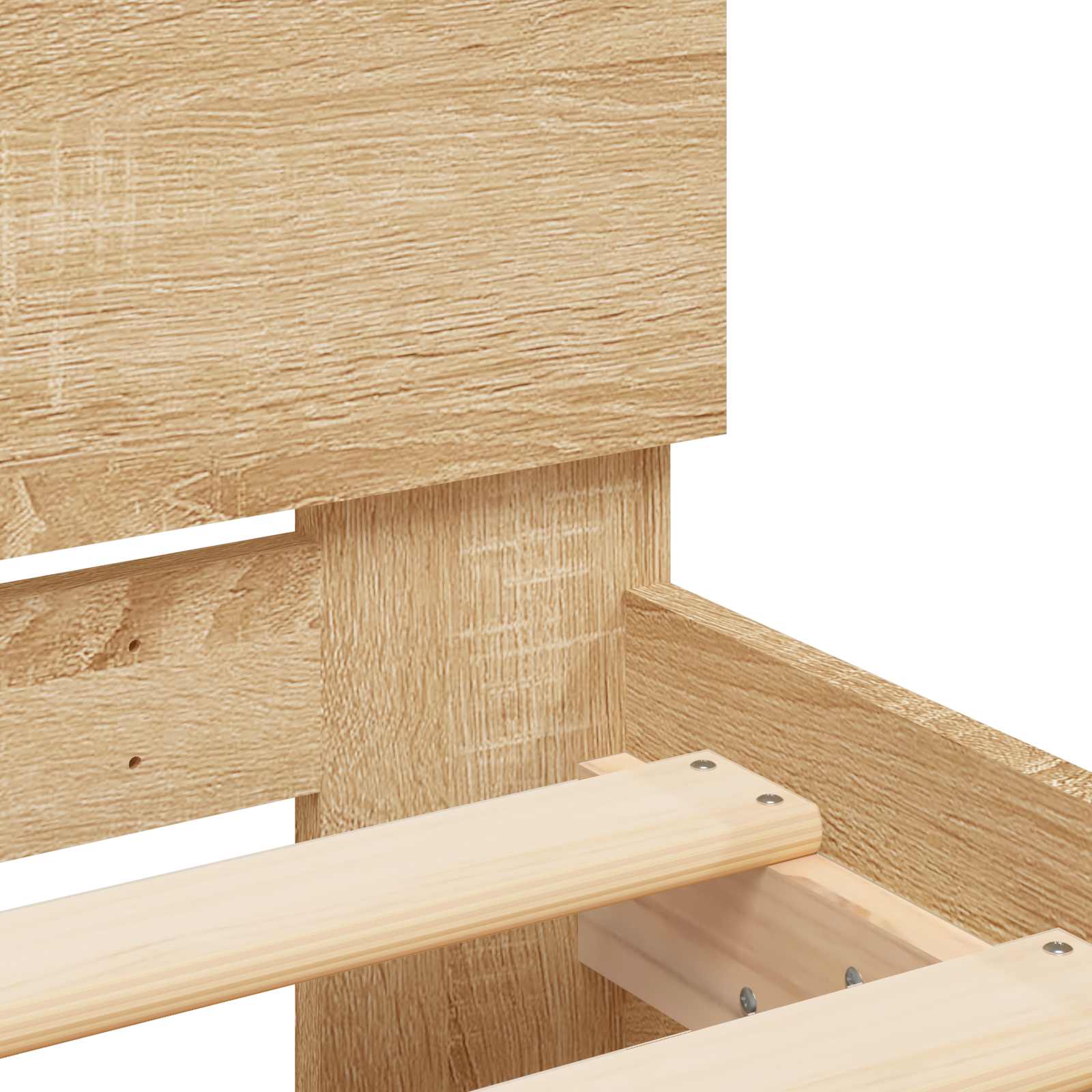 Bettgestell mit LED Sonoma-Eiche 80 x 200 cm Holzwerkstoff