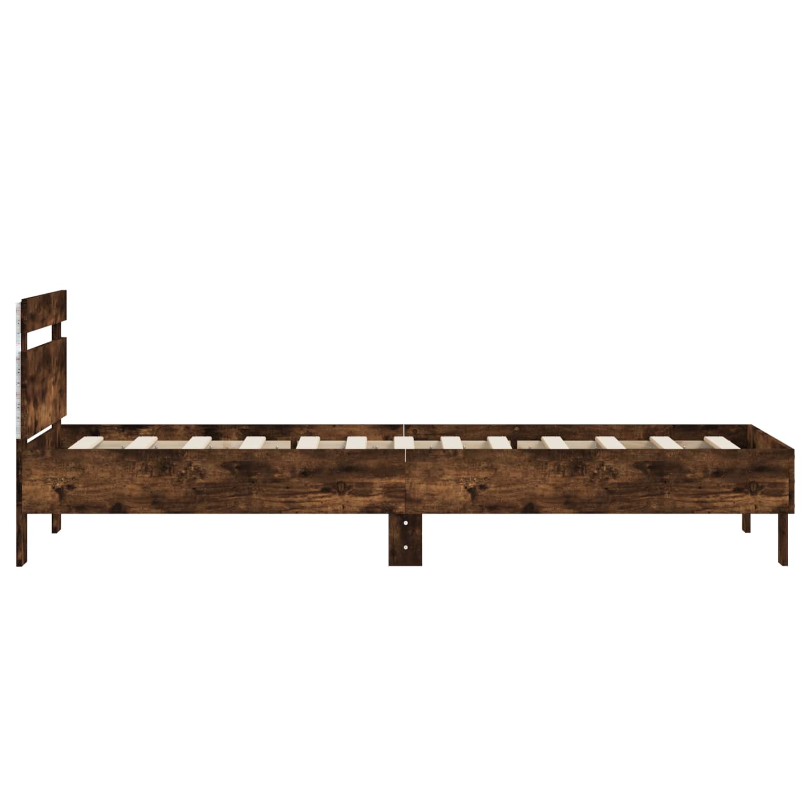 Bettgestell mit LED Geräucherte Eiche 80 x 200 cm Holzwerkstoff