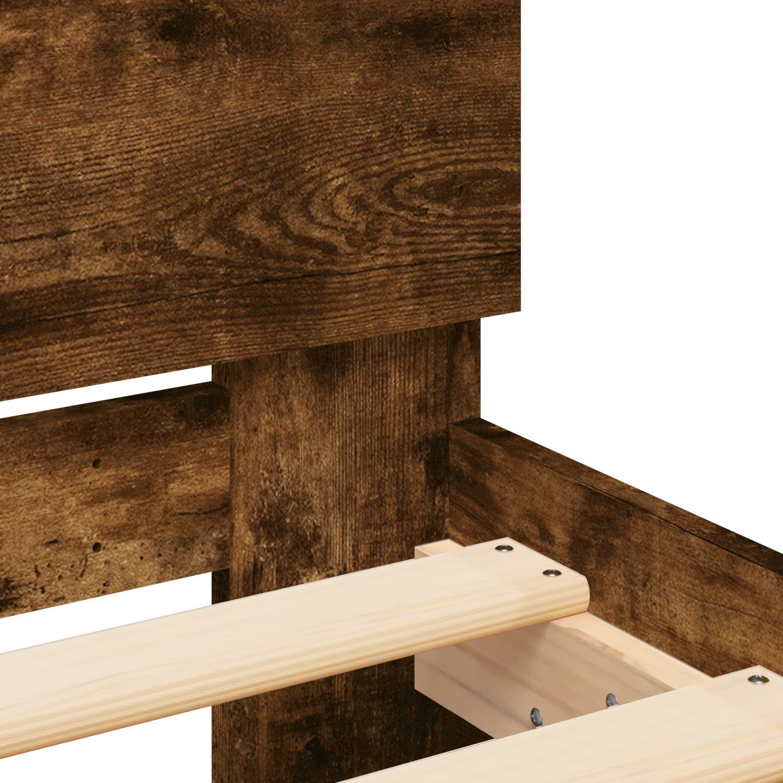 Bettgestell mit LED Geräucherte Eiche 80 x 200 cm Holzwerkstoff
