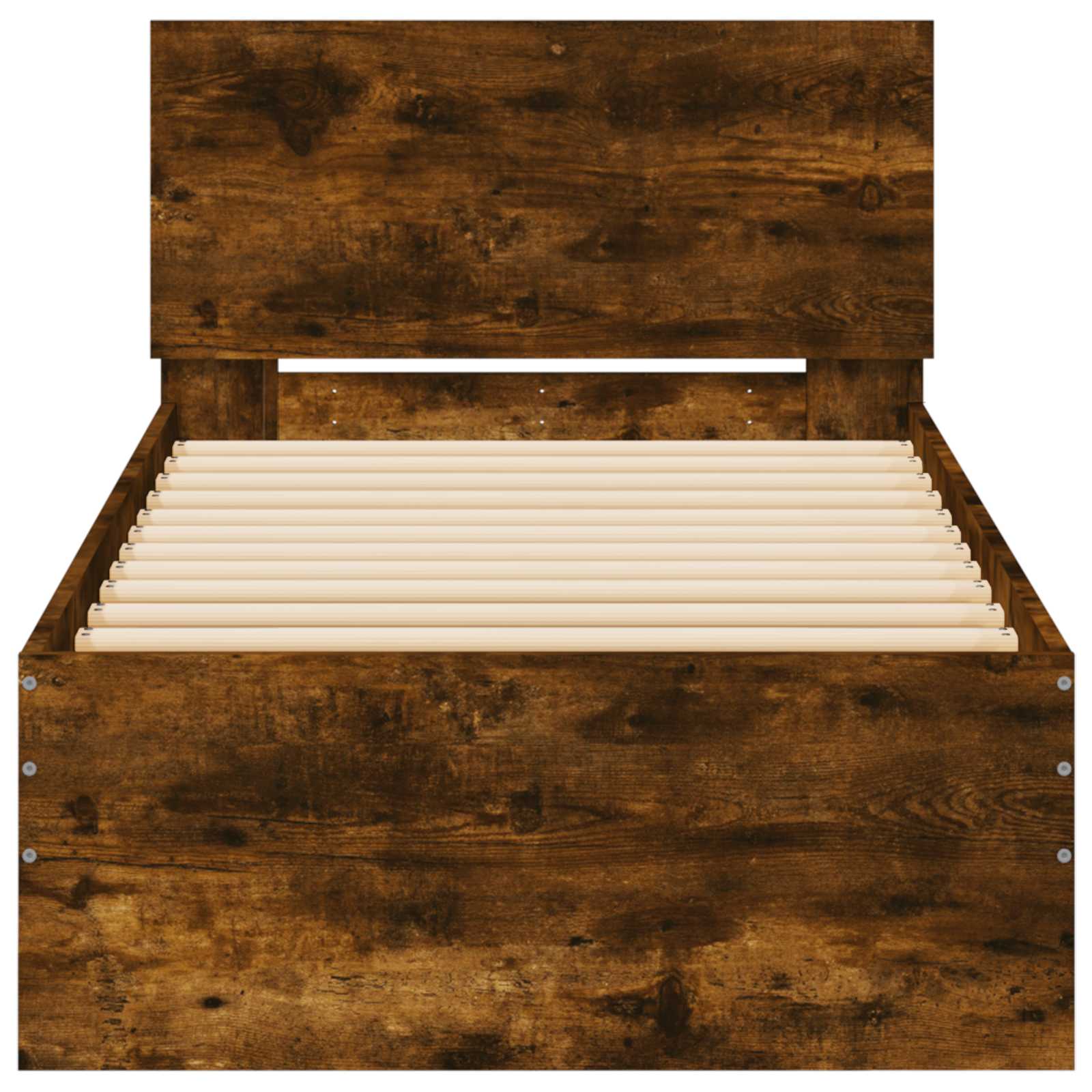 Bettgestell mit LED Geräucherte Eiche 80 x 200 cm Holzwerkstoff