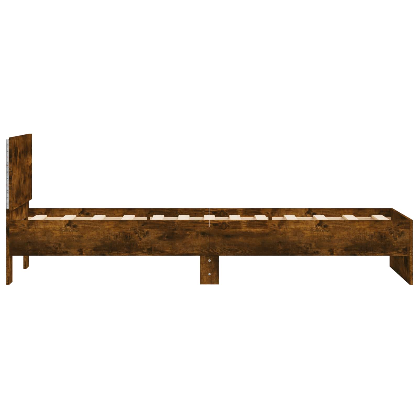 Bettgestell mit LED Geräucherte Eiche 80 x 200 cm Holzwerkstoff