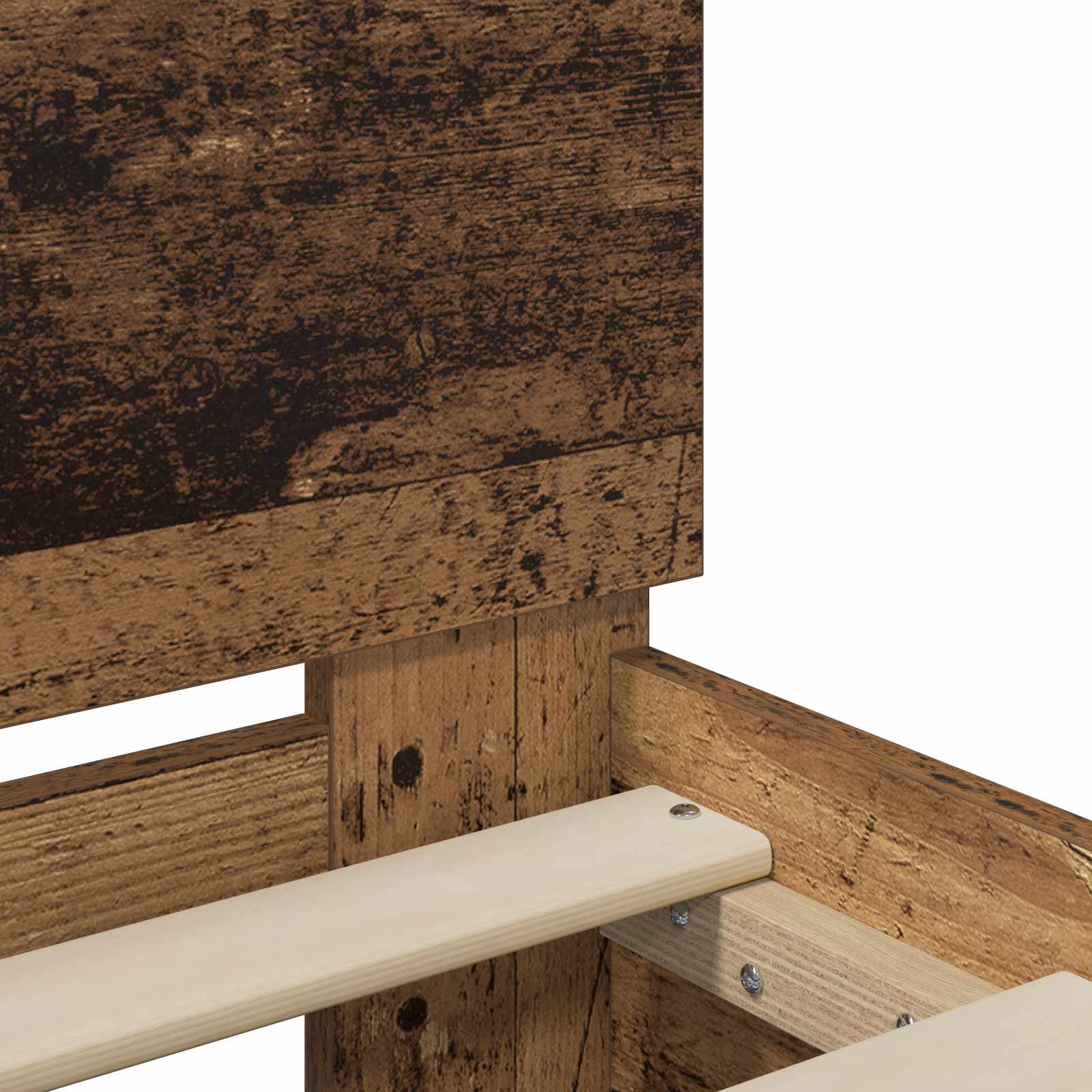 Bettgestell mit LED Altholz 80 x 200 cm Holzwerkstoff