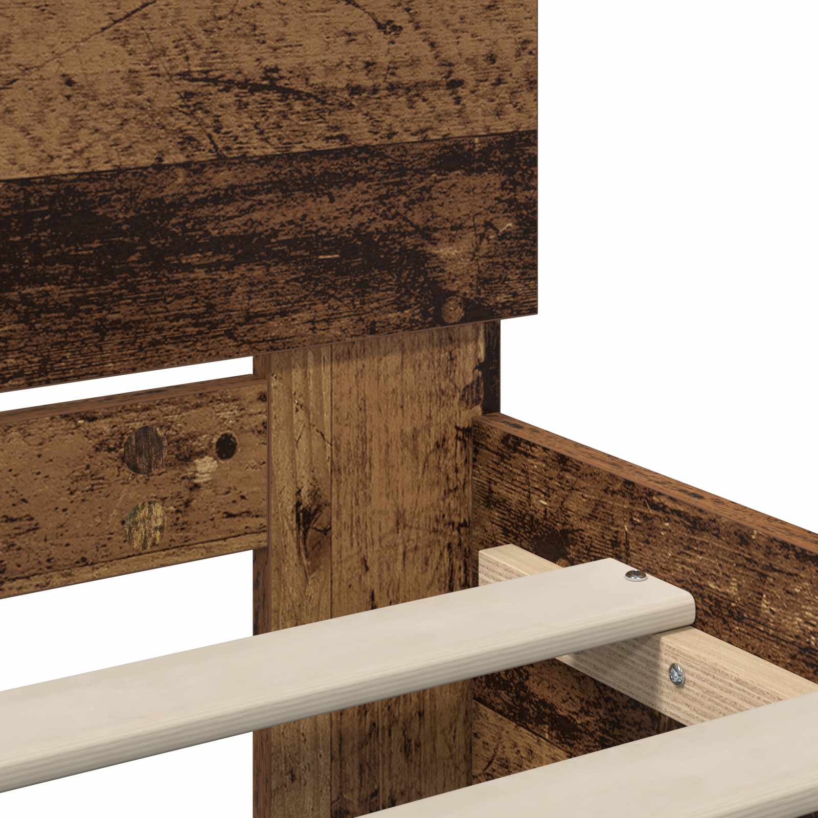 Bettgestell mit LED Altholz 80 x 200 cm Holzwerkstoff