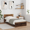 Bettgestell mit LED Altholz 80 x 200 cm Holzwerkstoff