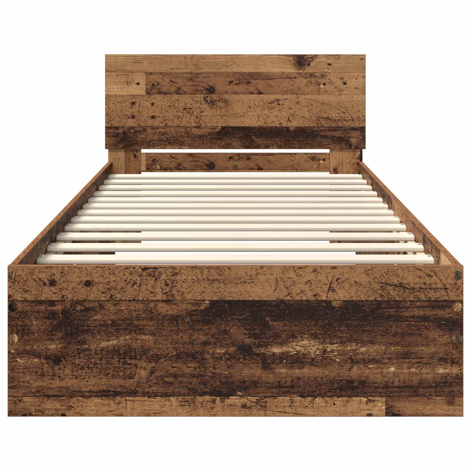 Bettgestell mit LED Altholz 80 x 200 cm Holzwerkstoff