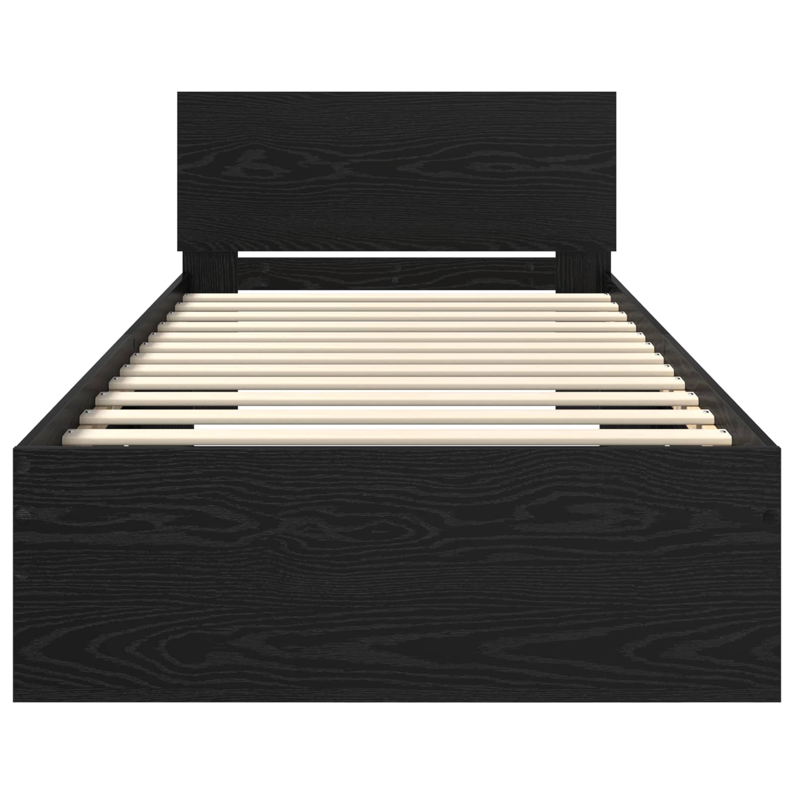 Bettgestell mit LED Schwarze Eiche 80 x 200 cm Holzwerkstoff