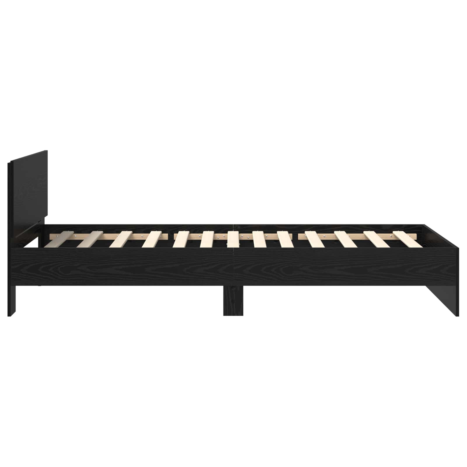 Bettgestell mit LED Schwarze Eiche 80 x 200 cm Holzwerkstoff