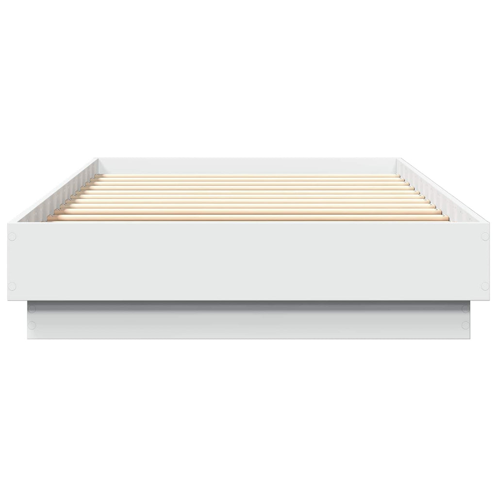 Bettgestell mit LED Weiß 80 x 200 cm Holzwerkstoff
